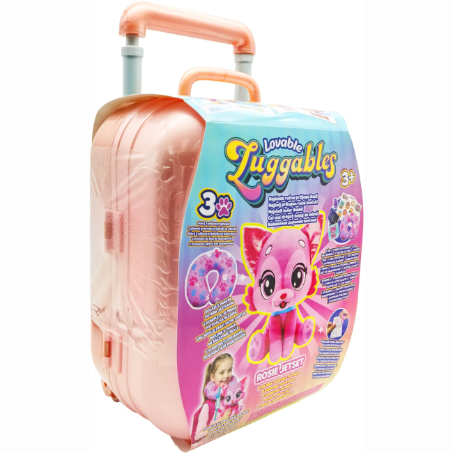 Детские чемоданы - Набор Lovable Luggables Мягкая игрушка Rosie с подушкой и чемоданом (815887029491)#4