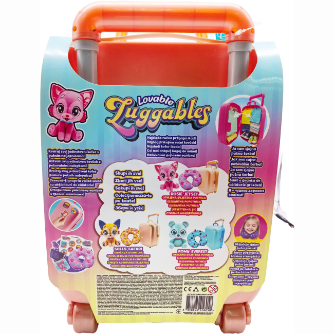 Детские чемоданы - Набор Lovable Luggables Мягкая игрушка Rosie с подушкой и чемоданом (815887029491)#6