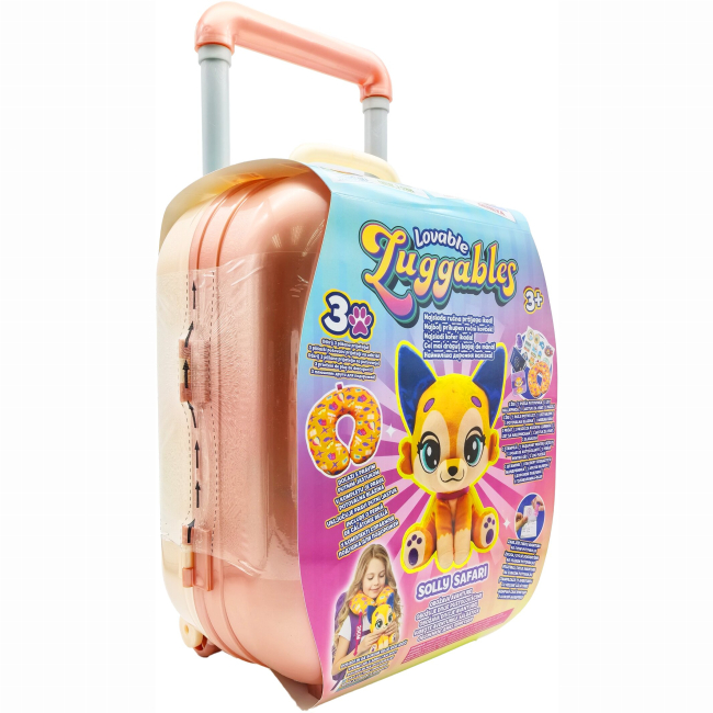 Детские чемоданы - Набор Lovable Luggables Мягкая игрушка Solly с подушкой и чемоданом (815887029507)#4