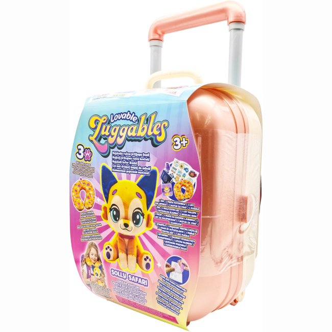 Детские чемоданы - Набор Lovable Luggables Мягкая игрушка Solly с подушкой и чемоданом (815887029507)#5