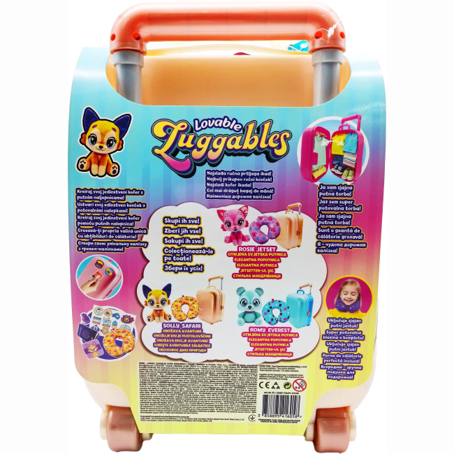 Детские чемоданы - Набор Lovable Luggables Мягкая игрушка Solly с подушкой и чемоданом (815887029507)#6