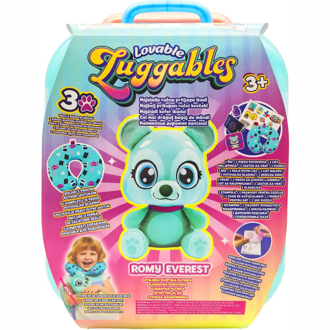 Детские чемоданы - Набор Lovable Luggables Мягкая игрушка Romy с подушкой и чемоданом (815887029538)#2