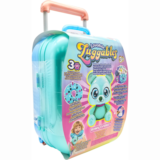 Детские чемоданы - Набор Lovable Luggables Мягкая игрушка Romy с подушкой и чемоданом (815887029538)#4