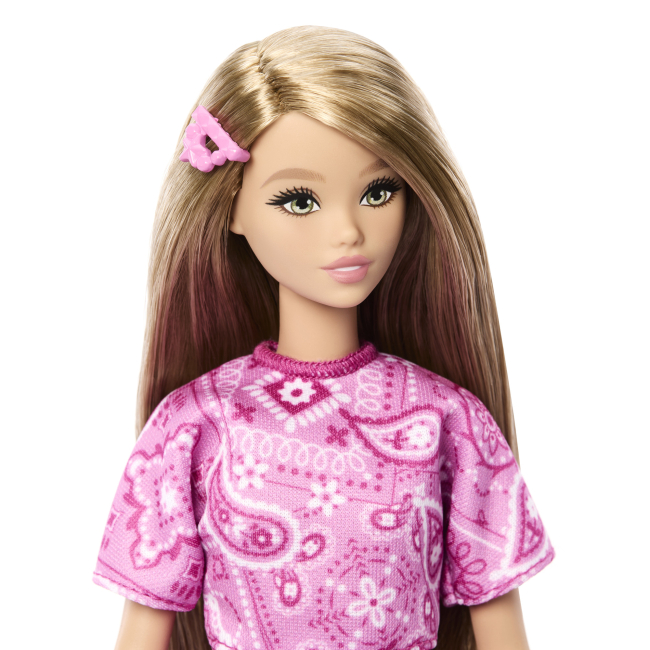 Куклы - Кукла Barbie Fashionistas Модница в розовом платье с узором пейсли (JJN62)#4