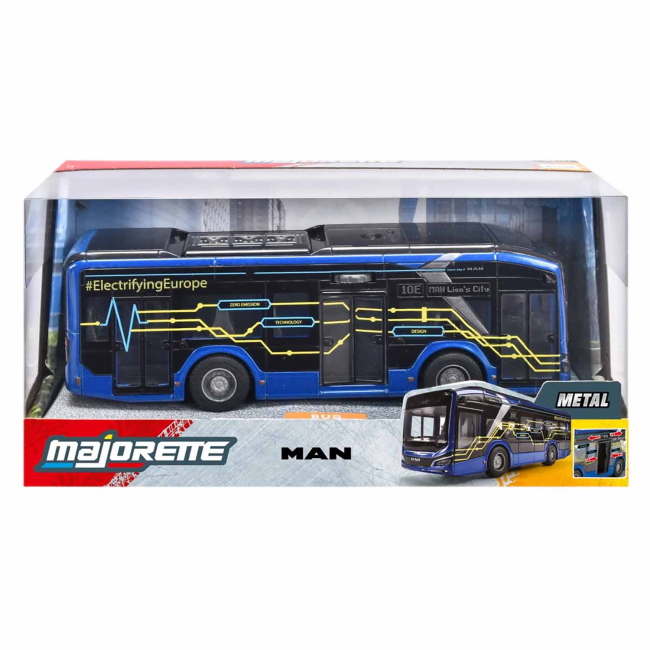 Транспорт і спецтехніка - Автобус туристичний Majorette Ман 23 см (8503743004)#3
