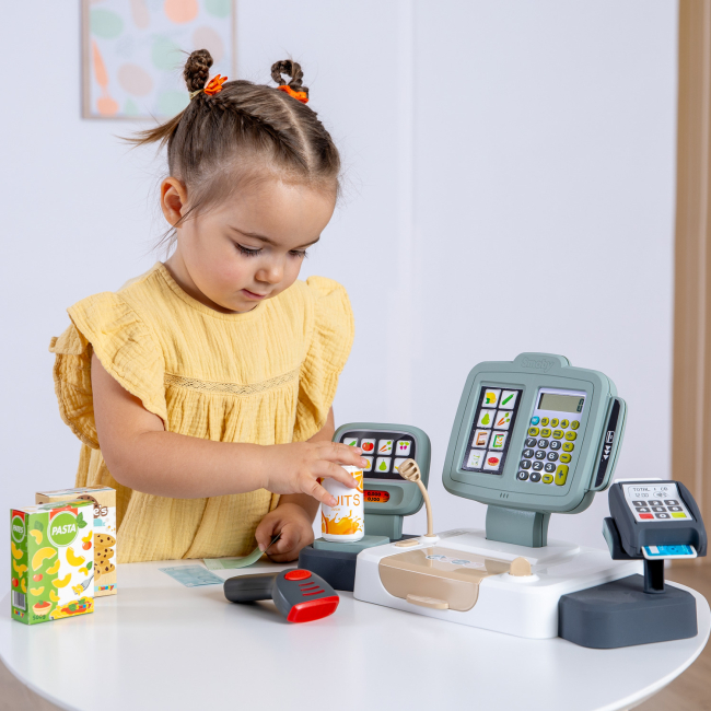 Наборы профессий - Игровой набор Smoby Электронная касса Шоппинг с терминалом, весами и сканером (7600350121)#4