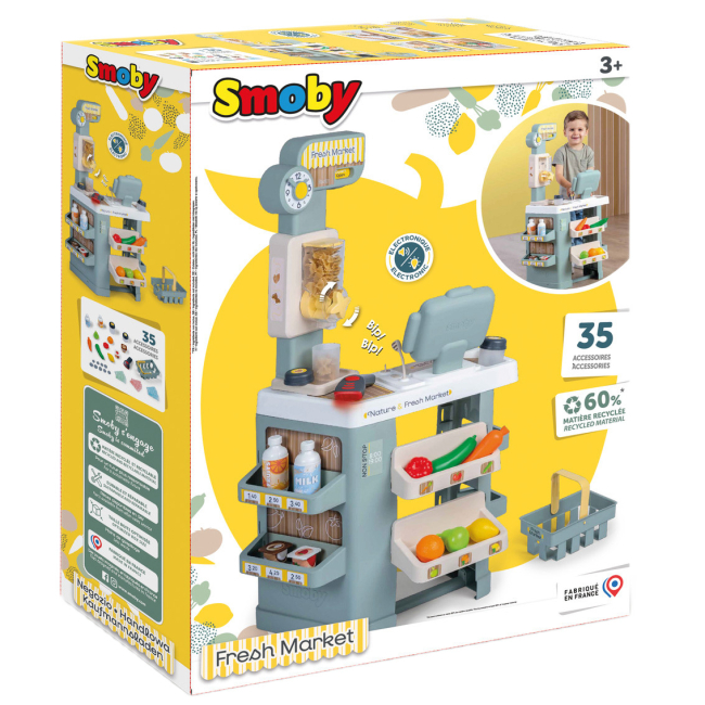Наборы профессий - Игровой набор Smoby Интерактивный супермаркет Фреш с корзиной (7600350244)#3