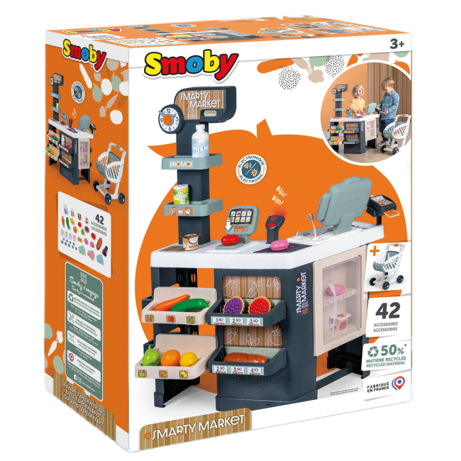 Наборы профессий - Игровой набор Smoby Интерактивный супермаркет Смарт с тележкой (7600350245)#3