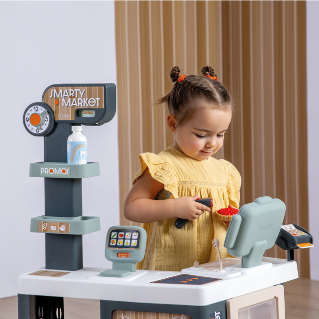 Наборы профессий - Игровой набор Smoby Интерактивный супермаркет Смарт с тележкой (7600350245)#5