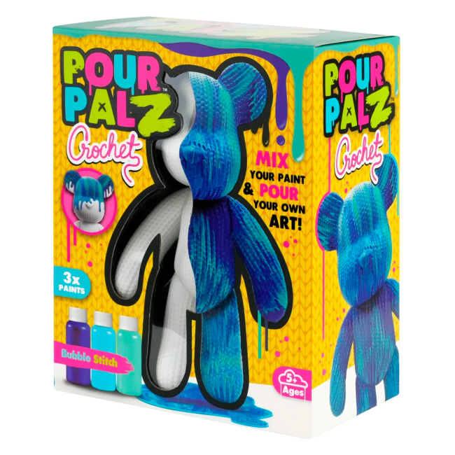 Набори для творчості - Набір для творчості ToyMonster Pour Palz Флюїд Арт Ведмедик Кольоровий вихор S4 В'язані дива (FC-G0004A)#3