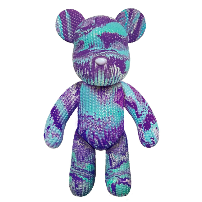 Набори для творчості - Набір для творчості ToyMonster Pour Palz Флюїд Арт Ведмедик Фіолетовий вайб S4 В'язані дива (FC-G0004C)#6