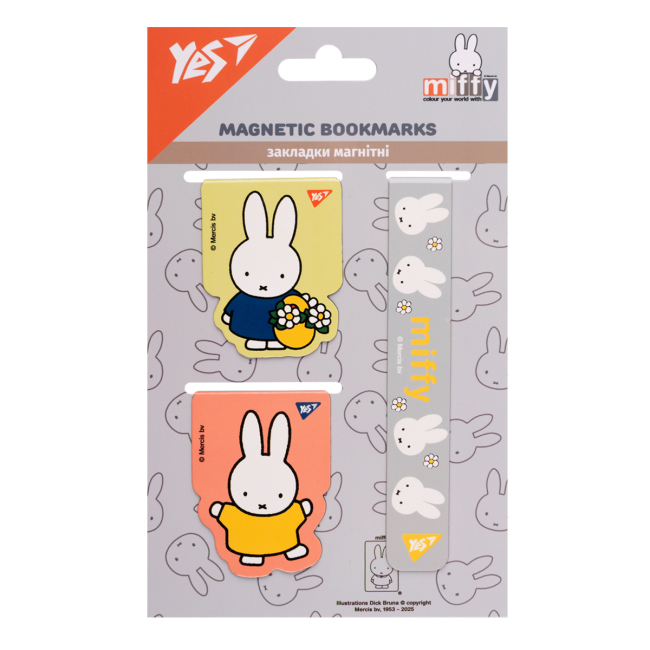 Школьные принадлежности - Закладки магнитные Yes Miffy 3 шт в ассортименте (708356)#2