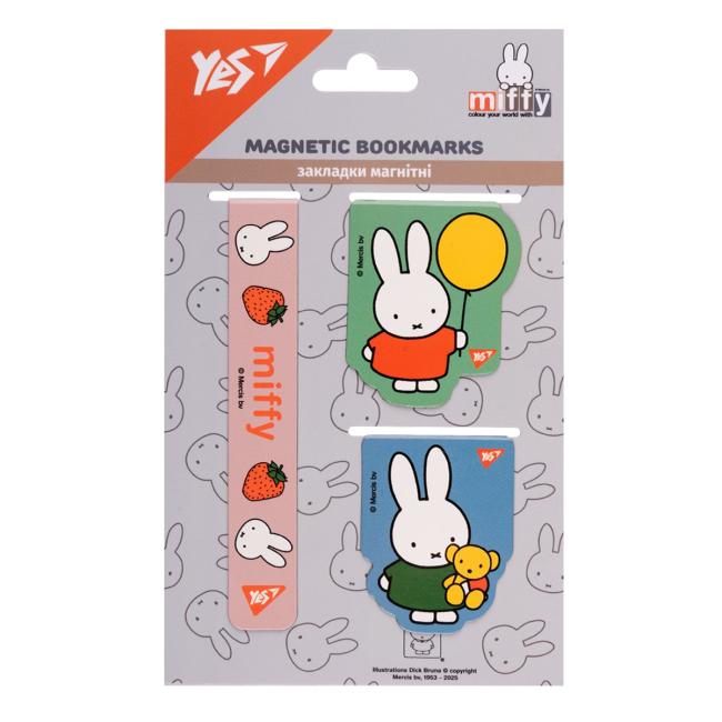 Школьные принадлежности - Закладки магнитные Yes Miffy 3 шт в ассортименте (708356)#3