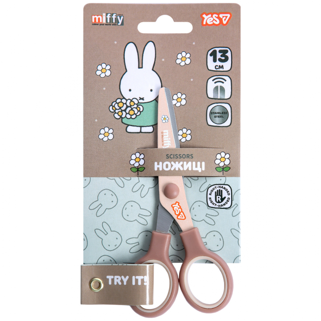 Канцелярські товари - Ножиці Yes Miffy з принтом на лезі 13 см (480492)#3