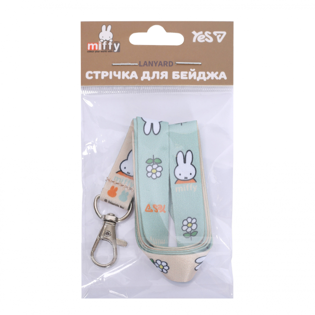 Канцелярські товари - Стрічка для бейджа Yes Miffy із карабіном (940403)#3