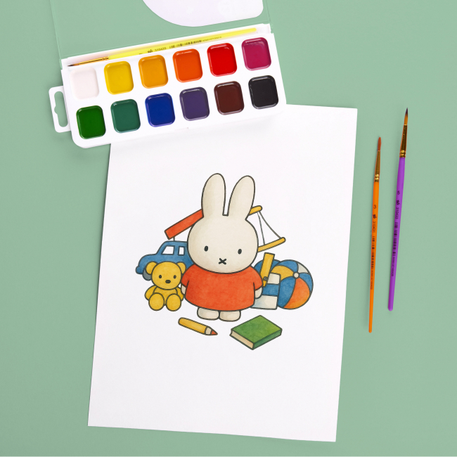 Канцелярські товари - Фарби акварельні Yes Miffy 12 кольорів (110319)#5