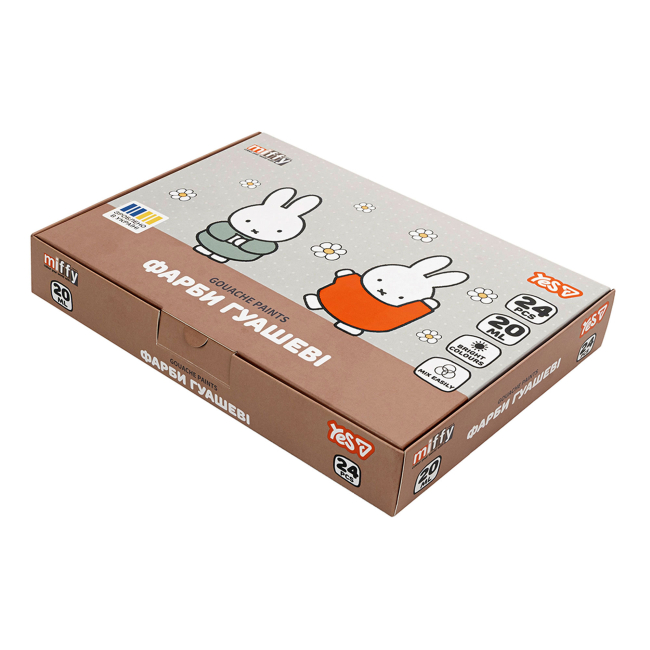 Канцелярские товары - Краски гуашь Yes Miffy 24 цвета (230448)#2