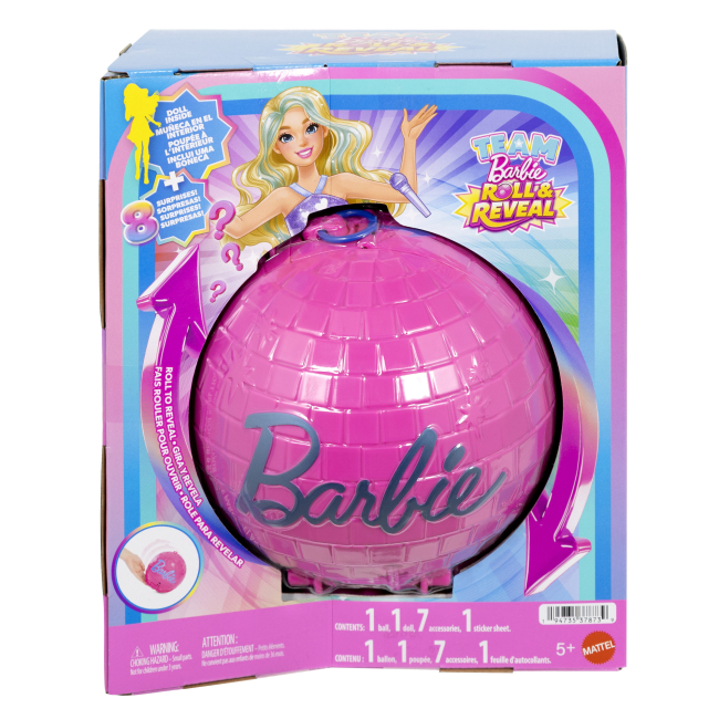Куклы - Кукла-сюрприз Barbie Roll and Reveal Поп-звезда (JMK19)#6