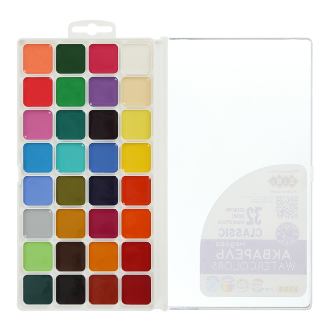 Краски акварельные медовые ZiBi Kids line Classic 32 цвета (ZB.6574)#2