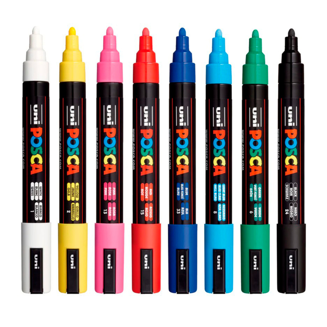 Набір маркерів Uni Posca 8 шт (PC-3M 8C)#3