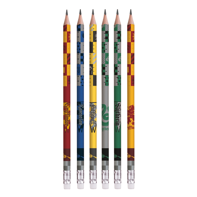 Набор графитовых карандашей Maped Harry Potter HB с резинкой 6 штук (MP.851701)#2
