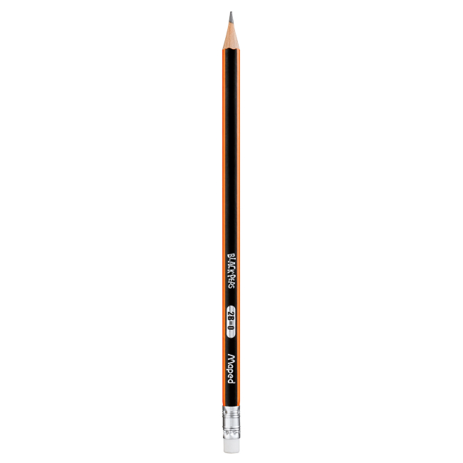Набор графитовых карандашей Maped Black Peps 2B с резинкой 12 штук (MP.851722)#2