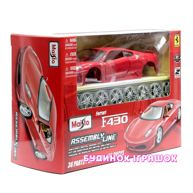 Транспорт і спецтехніка - Збірна автомодель Maisto Ferrari F430 (39259 red)#2