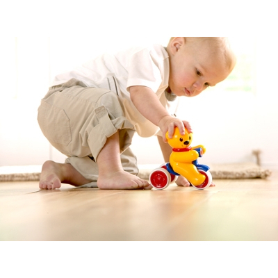 Машинки для малюків - Розвивальна іграшка Ведмедик на велосипеді Tolo Toys (89678)#2