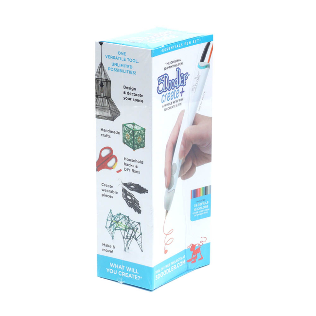 Уцінені іграшки - Уцінка! 3D-ручка 3Doodler Create PLUS  для проф. викор. - БІЛА (75 стрижнів. аксес.) (8CPSWEEU3E)#2