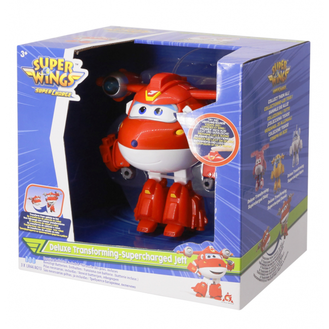 Фигурки персонажей - Фигурка-трансформер Super Wings Supercharge Джетт (EU740431)#5