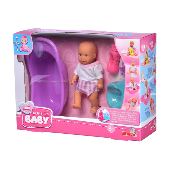 Пупси - Ігровий набір Simba NBB Міні пупс з ванночкою 12 см (5039806-1)#2
