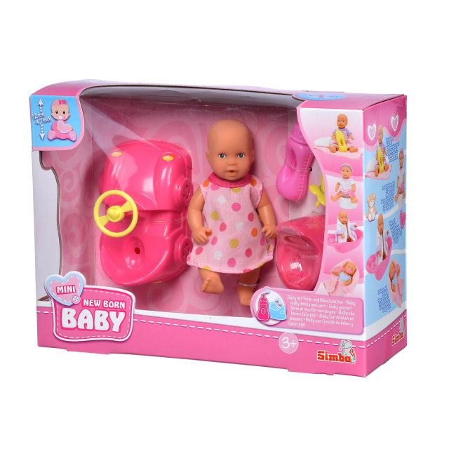 Пупсы - Игровой набор Simba NBB Мини пупс  с машинкой 12 см (5039806-3)#2